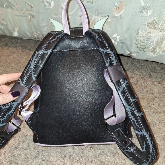 Loungefly Malificient Backpack and Wallet - Picture 6 of 16